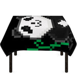 8-Bit Pixel Panda Print Tablecloth
