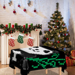 8-Bit Pixel Panda Print Tablecloth