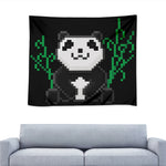 8-Bit Pixel Panda Print Tapestry