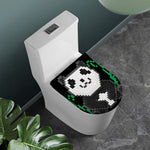 8-Bit Pixel Panda Print Toilet Lid Cover