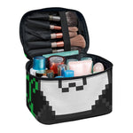 8-Bit Pixel Panda Print Travel Makeup Bag