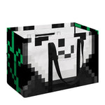 8-Bit Pixel Panda Print Utility Tote Bag