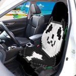 8-Bit Pixel Panda Print Waterproof Car Seat Cover
