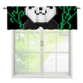 8-Bit Pixel Panda Print Window Valance