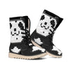 8-Bit Pixel Panda Print Winter Boots