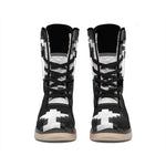 8-Bit Pixel Panda Print Winter Boots