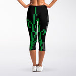 8-Bit Pixel Panda Print Women's Capri Leggings
