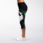 8-Bit Pixel Panda Print Women's Capri Leggings