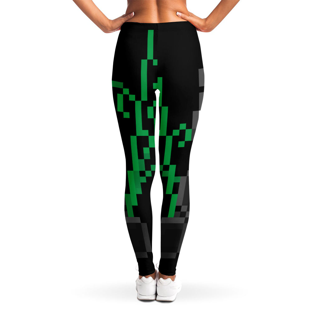 8-Bit Pixel Panda Print Women's Leggings