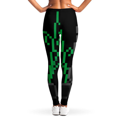 8-Bit Pixel Panda Print Women's Leggings