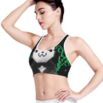 8-Bit Pixel Panda Print Women's Sports Bra