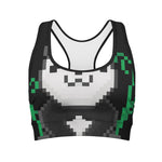 8-Bit Pixel Panda Print Women's Sports Bra