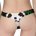8-Bit Pixel Panda Print Women's Thong