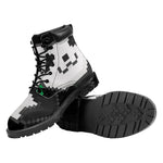 8-Bit Pixel Panda Print Work Boots