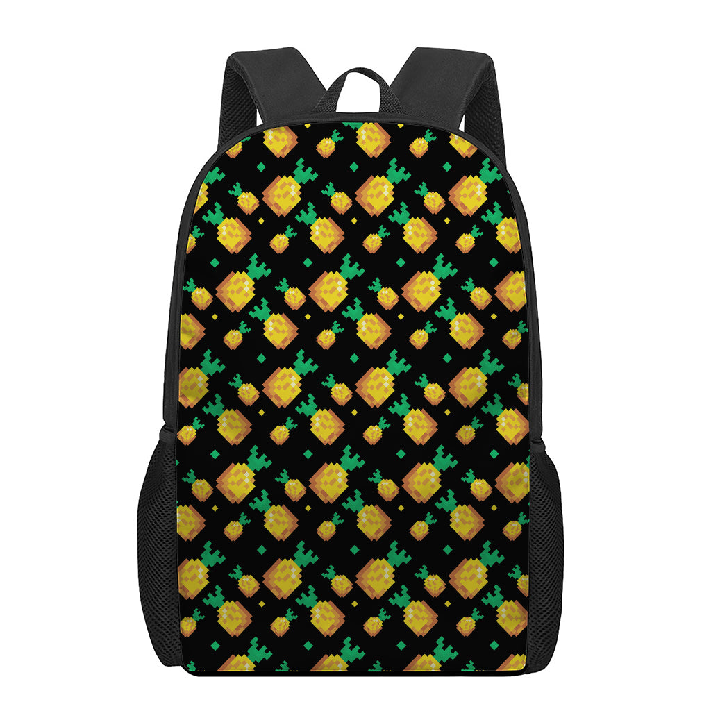 8-Bit Pixel Pineapple Print 17 Inch Backpack