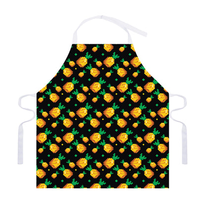 8-Bit Pixel Pineapple Print Adjustable Apron