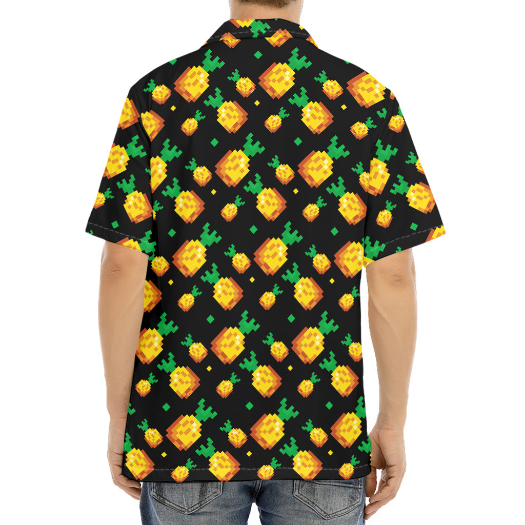 8-Bit Pixel Pineapple Print Aloha Shirt