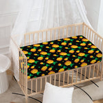 8-Bit Pixel Pineapple Print Baby Crib Sheet
