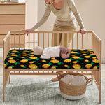 8-Bit Pixel Pineapple Print Baby Crib Sheet