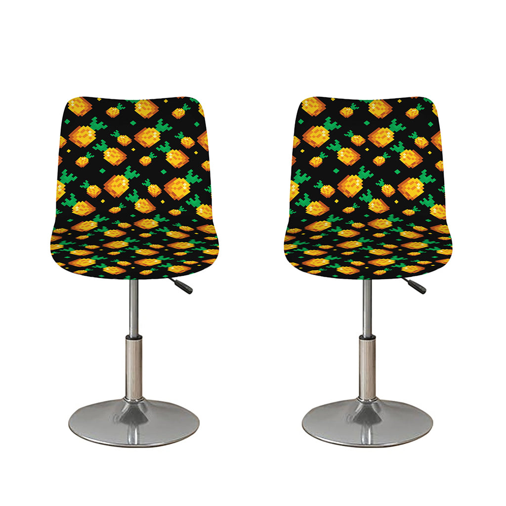 8-Bit Pixel Pineapple Print Bar Stool Covers