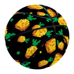 8-Bit Pixel Pineapple Print Basketball