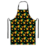 8-Bit Pixel Pineapple Print Bib Apron With Pocket
