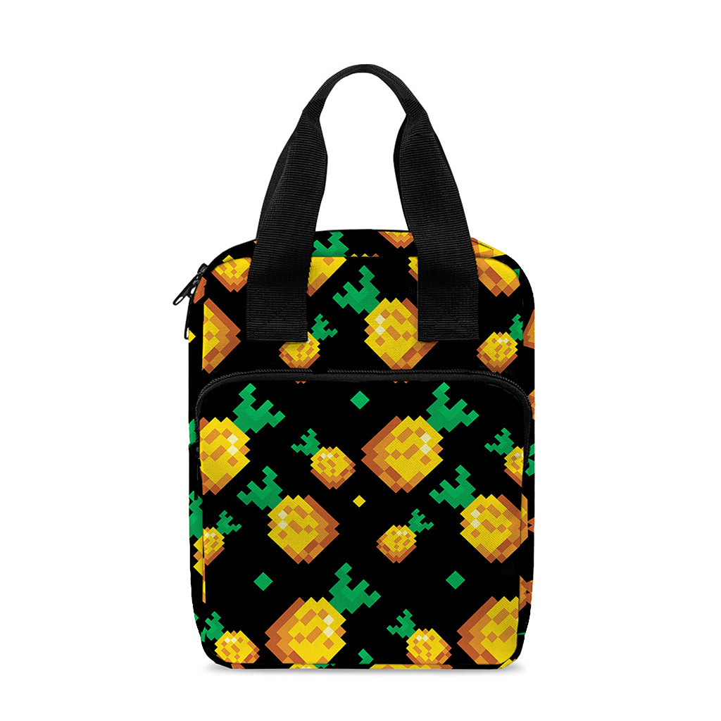 8-Bit Pixel Pineapple Print Bible Tote Bag