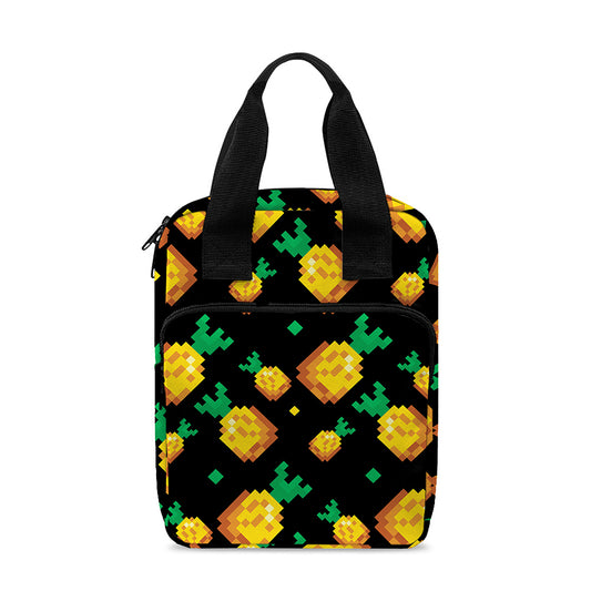 8-Bit Pixel Pineapple Print Bible Tote Bag