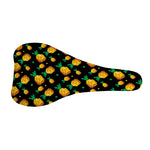 8-Bit Pixel Pineapple Print Bicycle Seat Cover