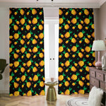 8-Bit Pixel Pineapple Print Blackout Pencil Pleat Curtains