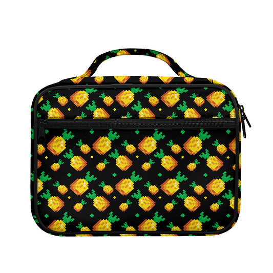 8-Bit Pixel Pineapple Print Briefcase Bible Bag