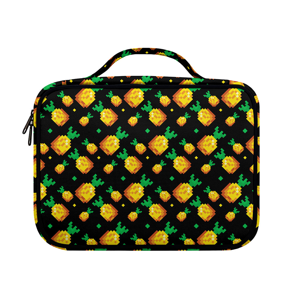 8-Bit Pixel Pineapple Print Briefcase Bible Bag