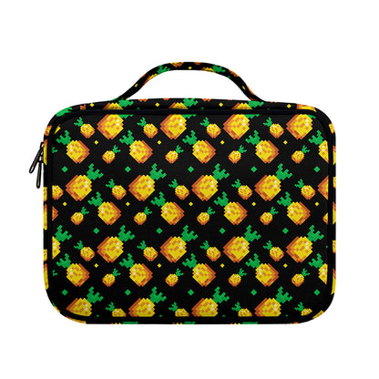 8-Bit Pixel Pineapple Print Briefcase Bible Bag