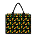 8-Bit Pixel Pineapple Print Canvas Tote Bag