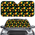 8-Bit Pixel Pineapple Print Car Windshield Sun Shade