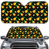 8-Bit Pixel Pineapple Print Car Windshield Sun Shade