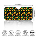 8-Bit Pixel Pineapple Print Car Windshield Sun Shade