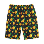 8-Bit Pixel Pineapple Print Cotton Shorts