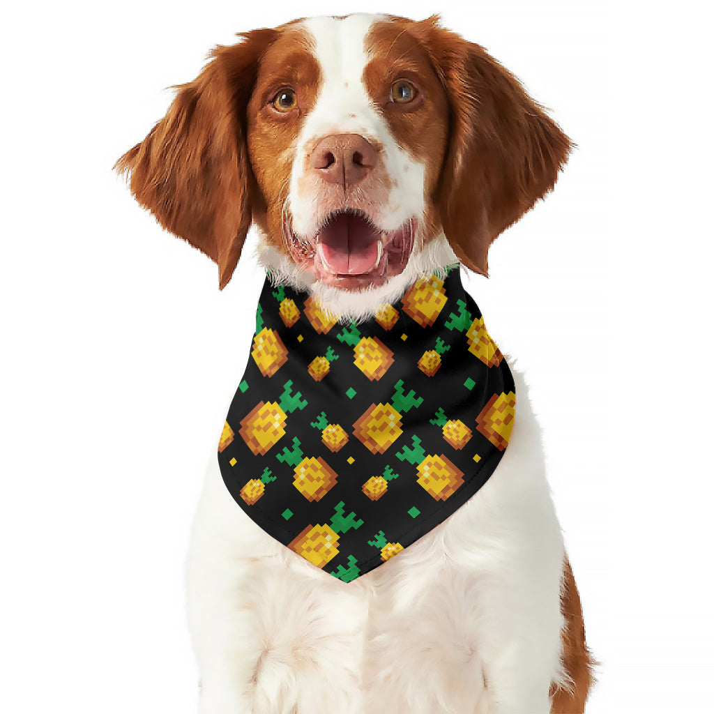 8-Bit Pixel Pineapple Print Dog Bandana