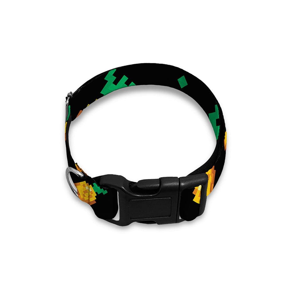8-Bit Pixel Pineapple Print Dog Collar