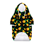 8-Bit Pixel Pineapple Print Dog Zip Up Hoodie