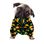 8-Bit Pixel Pineapple Print Dog Zip Up Jacket