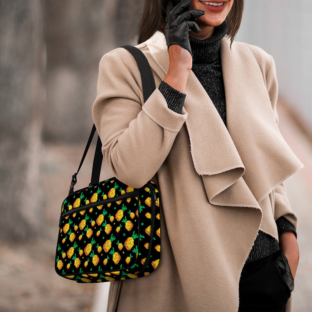 8-Bit Pixel Pineapple Print Double Strap Bible Bag