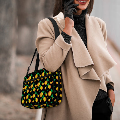 8-Bit Pixel Pineapple Print Double Strap Bible Bag
