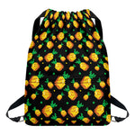 8-Bit Pixel Pineapple Print Drawstring Backpack