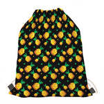 8-Bit Pixel Pineapple Print Drawstring Bag