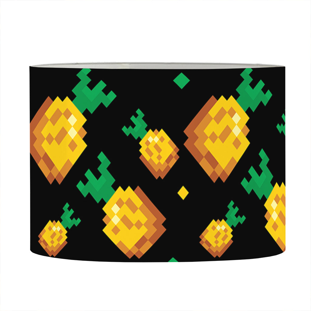 8-Bit Pixel Pineapple Print Drum Lamp Shade