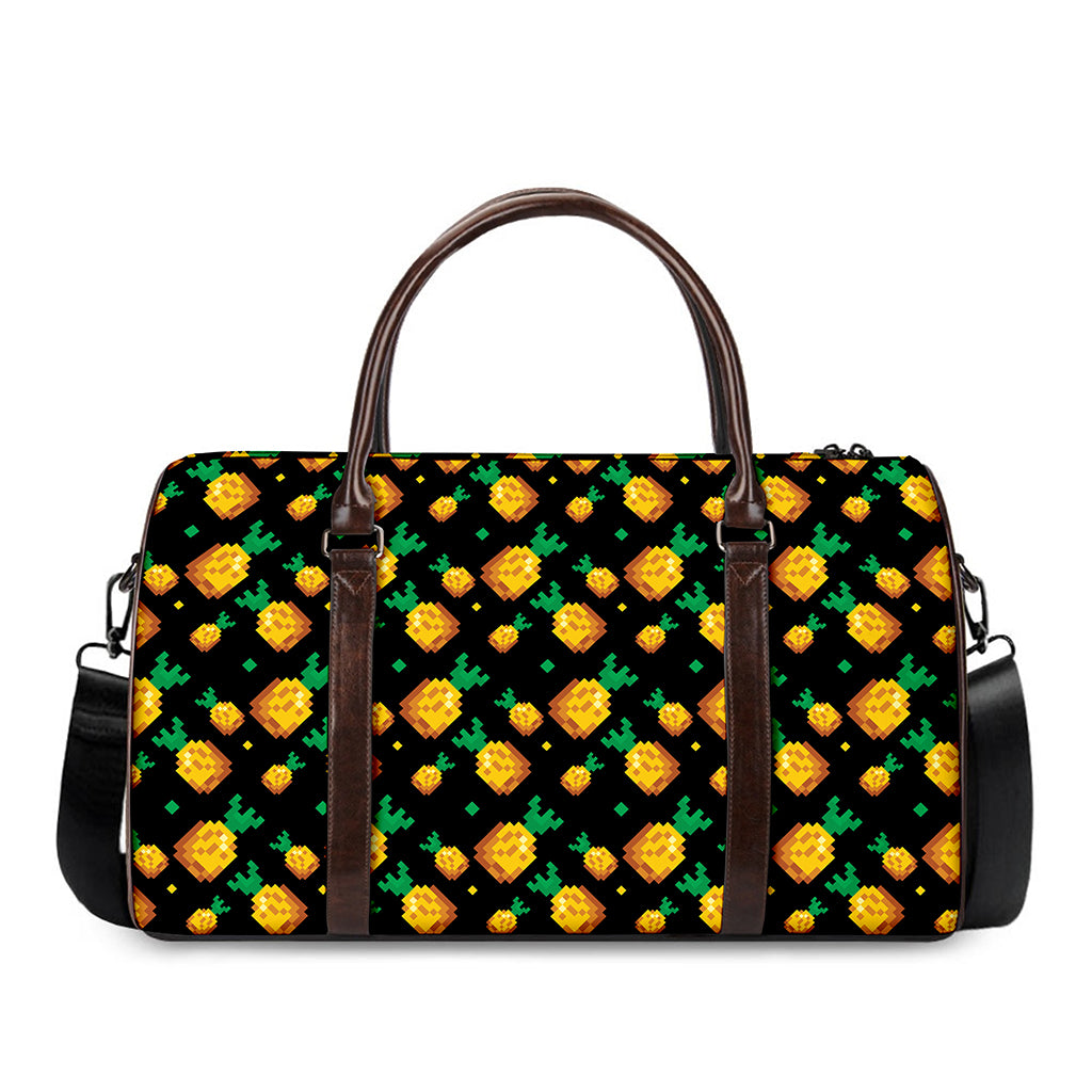 8-Bit Pixel Pineapple Print Duffle Bag