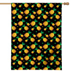 8-Bit Pixel Pineapple Print House Flag