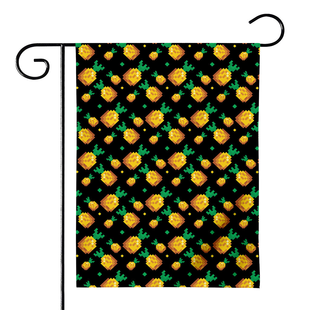 8-Bit Pixel Pineapple Print House Flag